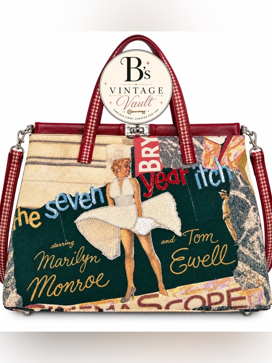 Isabella Fiore Handbags - Y2K Vintage Isabella Fiore "The Seven Year Itch" Marilyn Monroe canvas tote bag